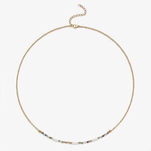 Ellie Rainbow Tourmaline and Fresh Water Pearl Necklace